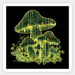 Cyber Mushroom - Green Magnet